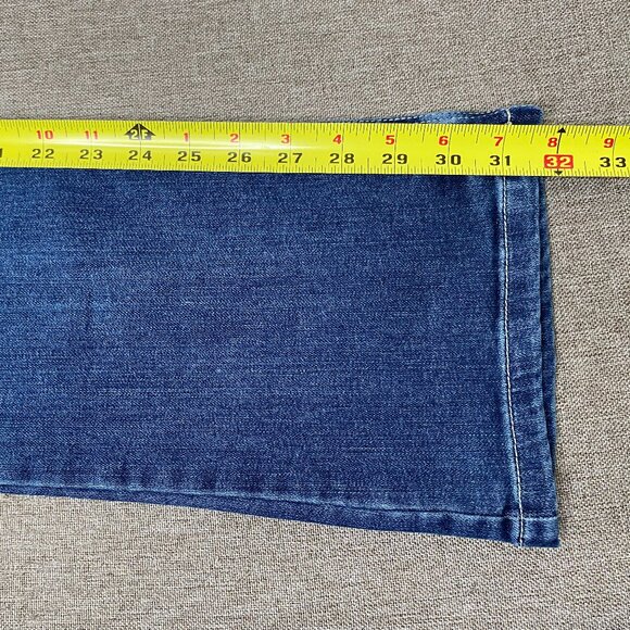 INC International Concepts Boot Leg Denim Jeans Women's 8 Blue Bedazzled Casual - Picture 11 of 16